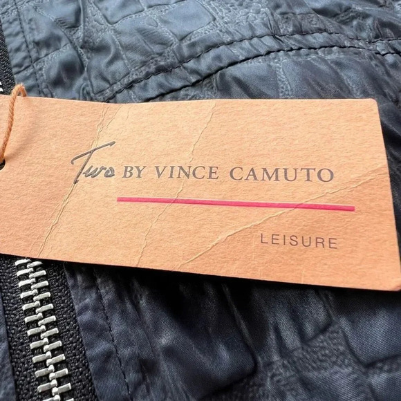 Two By‎ Vince Camuto Womens Black Long Sleeve Full Zip Nylon Jacket Size XL NWT - Picture 6 of 9